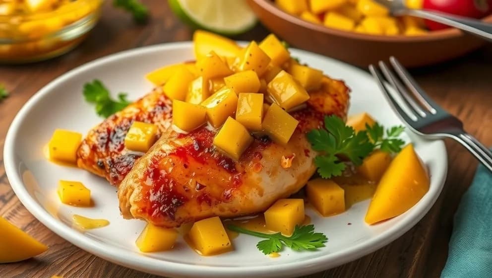 Kyckling med mango chutney hemma